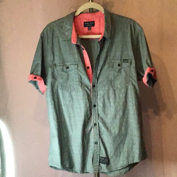 Marc Ecko Other - Marc Ecko shirt XXL/ TTG Mens button down, textured charcoal and red
